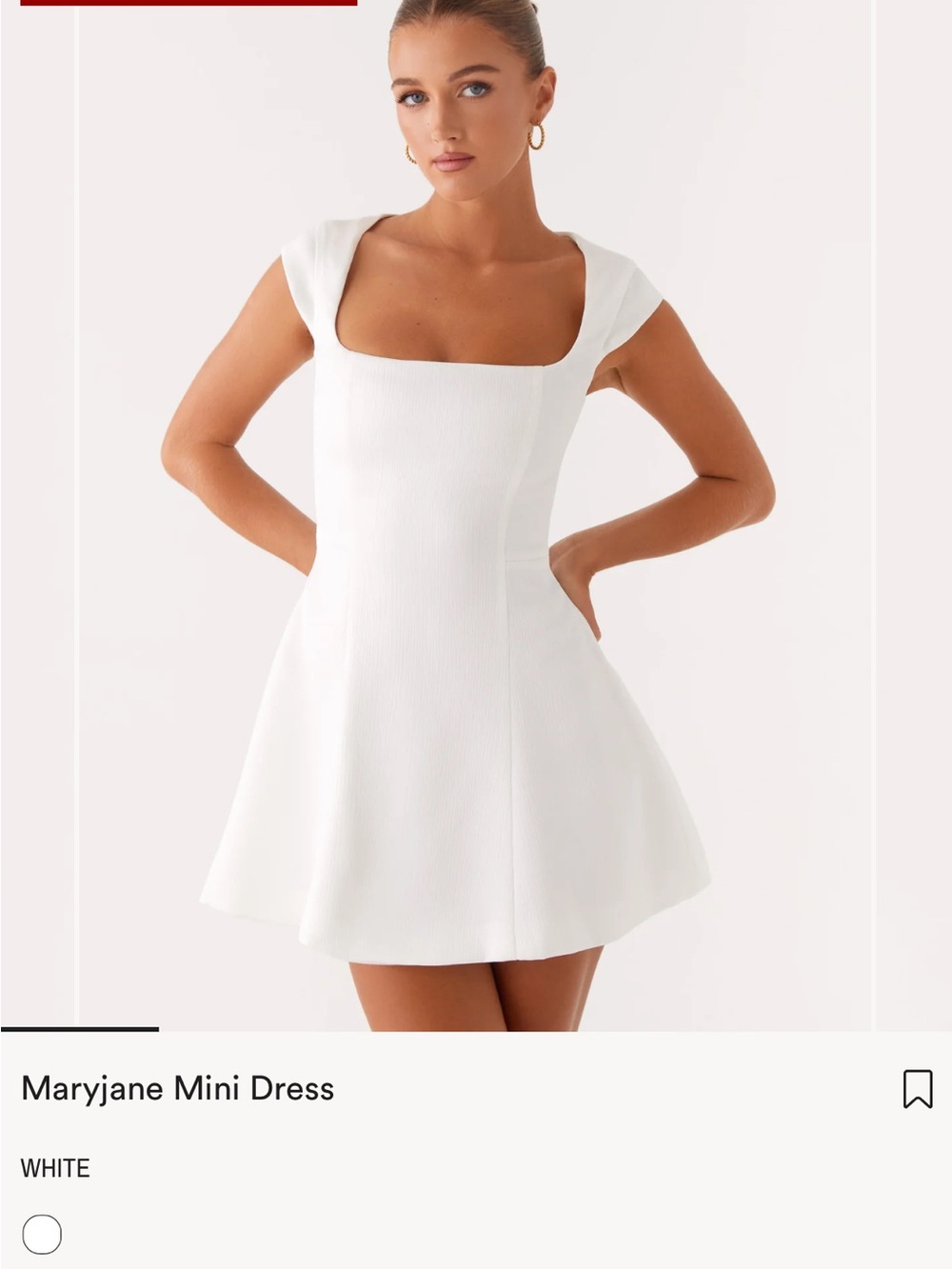 Peppermayo Maryjane Mini Dress - White